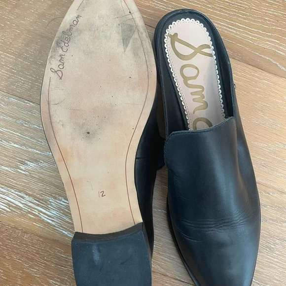 Sam Edelman Black Leather Mules - Picture 2 of 2